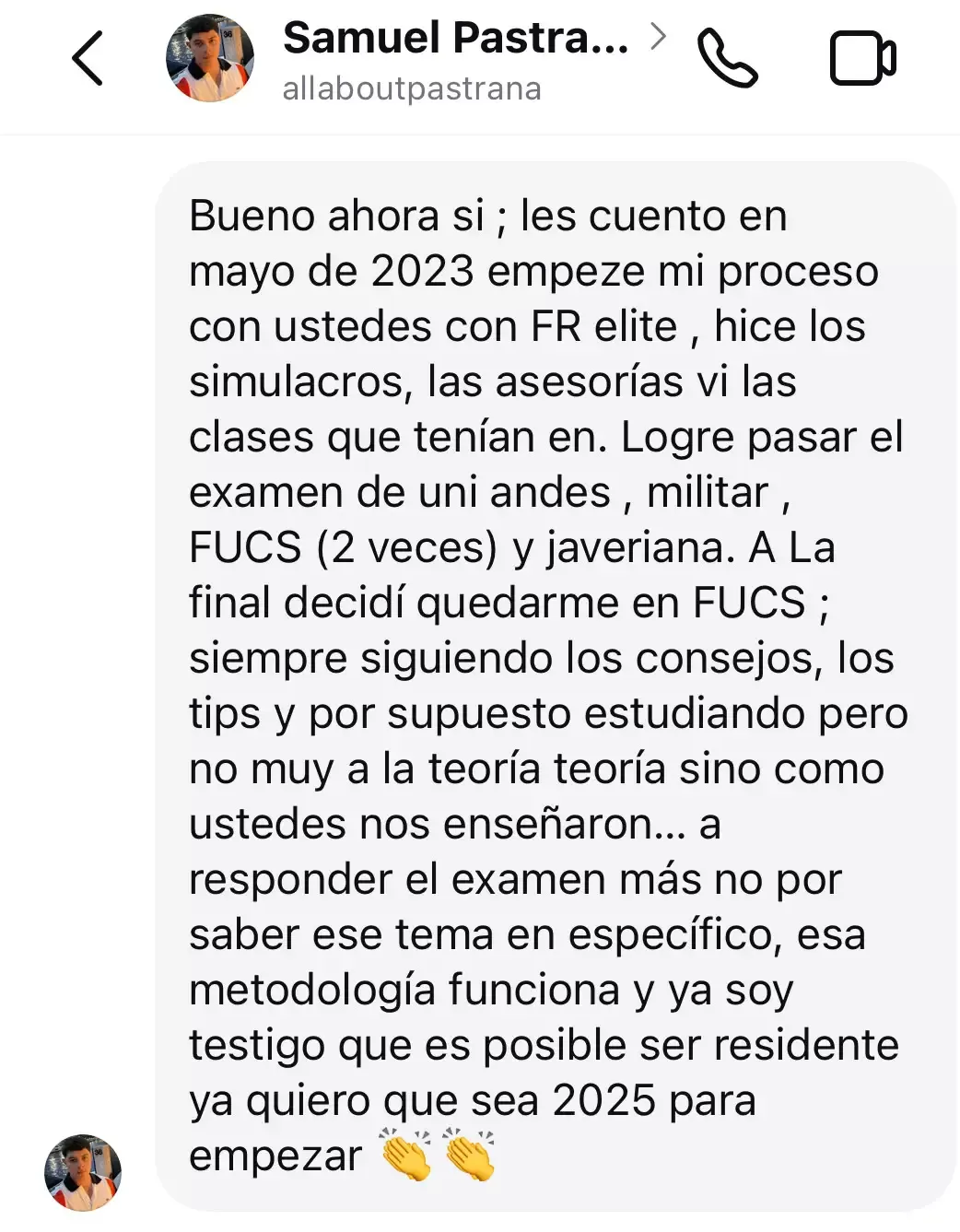 Testimonio de cliente - Octubre 2024