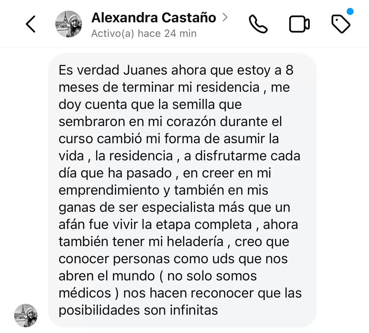 Testimonio de cliente - Enero 2025